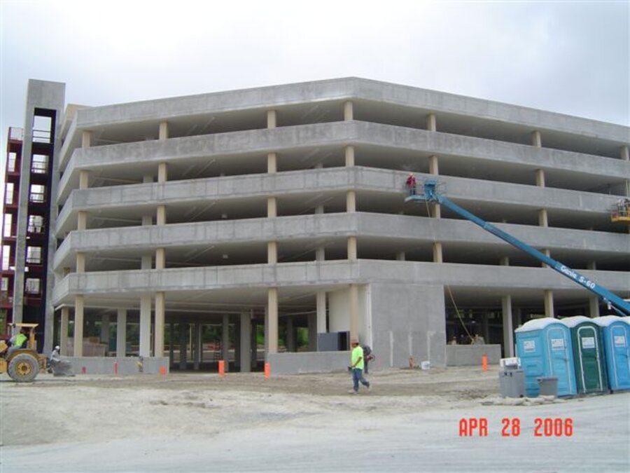 Vantis parking structure exterior